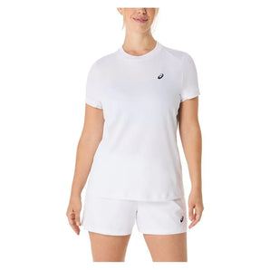 Women's Court Short Sleeve Tennis Top Brilliant White-Apparel-Asics-2042A371-100S25-3-Tennis Express