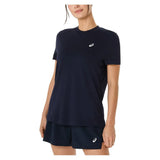 Women's Court Short Sleeve Tennis Top Midnight-Apparel-Asics-2042A371-400S25-3-Tennis Express
