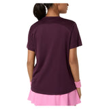 Women's Court Short Sleeve Tennis Top Dark Aubergine, Asics, Tennis Express, 2042A371-500F26-1