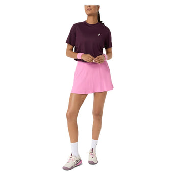 Women's Court Short Sleeve Tennis Top Dark Aubergine, Asics, Tennis Express, 2042A371-500F26-2