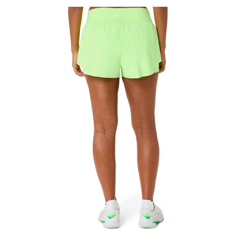 Women's Match Laser Cut Tennis Short Illuminate Green-Apparel-Asics-, [current_file_name-Tennis Express