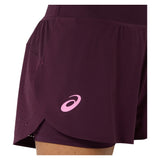 Women's New York Match Laser Cut Tennis Short Dark Aubergine, Asics, Tennis Express, 2042A457-500F26-4