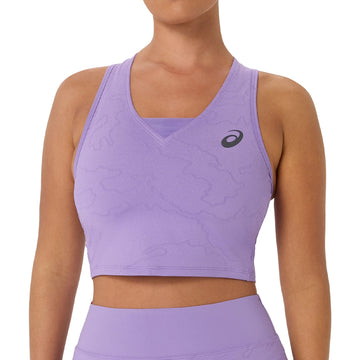 Women's New York Night Energy Match Tennis Crop Top Faded Plum