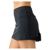 Women's Cute as a Bunny 13 Inch Tennis Skort Black, Bobbe, Tennis Express, 205-50104BF26-6
