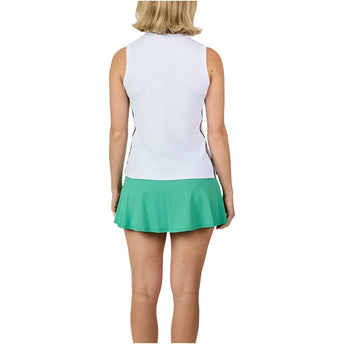 Women's Full Tennis Tank White and Alpine,Apparel,Sofibella,,,Tennis Express,2052ALP.1