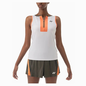 Women's Tournament Zip Tennis Tank-Apparel-Yonex-20833-F25-W-Tennis Express