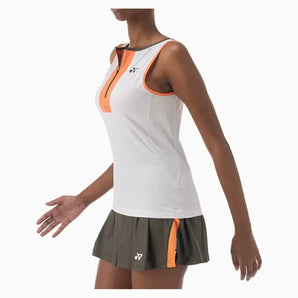 Women's Tournament Zip Tennis Tank-Apparel-Yonex-20833-F25-W2-Tennis Express