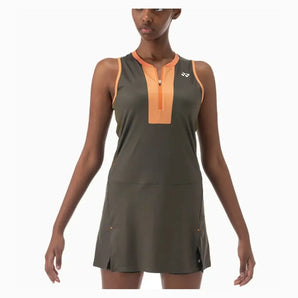 Women's Tournament Tennis Dress with Inner Shorts-Apparel-Yonex-20835-F25-Brown-Tennis Express