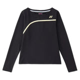 Women's Tournament Long Sleeve Tennis Shirt, Yonex, Black, Tennis Express, 20934-BLACK-1