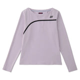 Women's Tournament Long Sleeve Tennis Shirt, Yonex, Pale Lilac, Tennis Express, 20934-PALE-LILAC-1
