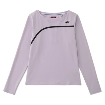Women's Tournament Long Sleeve Tennis Shirt, Yonex, Pale Lilac, Tennis Express, 20934-PALE-LILAC-1
