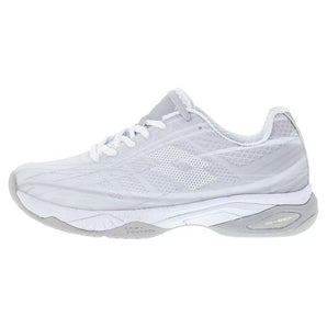 Women's Mirage 300 Speed Tennis Shoes All White and Silver Metal 2,Footwear,Lotto,,,Tennis Express,210741-1GNB-1