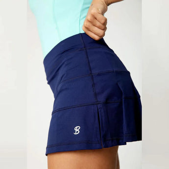 Women's UV Colors 14 Inch Tennis Skort Navy-Apparel-Sofibella-2177NVY-S23-2-Tennis Express