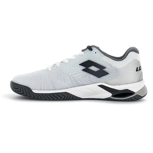 Men's Mirage 100 Speed Tennis Shoes All White and Asphalt-Footwear-Lotto-218990-6DBS23-2-2-[Sku]-Tennis Express