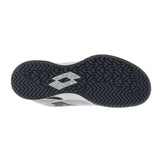 Men's Mirage 100 Speed Tennis Shoes All White and Asphalt-Footwear-Lotto-218990-6DBS23-7-6-[Sku]-Tennis Express