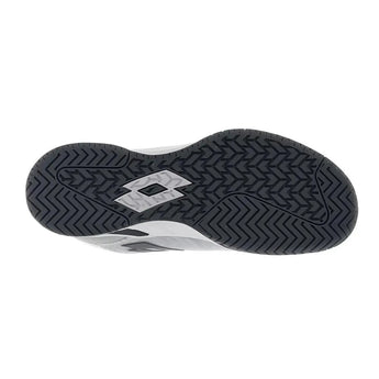 Men's Mirage 100 Speed Tennis Shoes All White and Asphalt-Footwear-Lotto-218990-6DBS23-7-6-[Sku]-Tennis Express