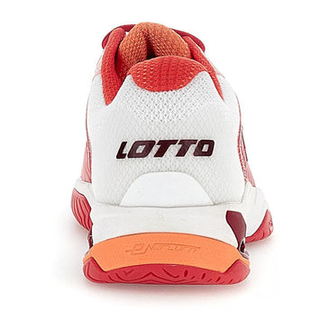 Women's Mirage 100 2nd Speed Tennis Shoes All White and Grenadine Red,Footwear,Lotto,,,Tennis Express,218995-9Z0S23-3