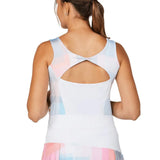 Womens Shades of Pink 22 Inch Tennis Tank White and Shades of Pink-Apparel-Sofibella-2195-SOPF24-1-Tennis Express