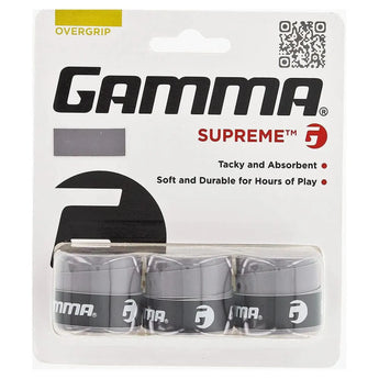 Supreme Overgrips-Accessories-Gamma-2255-GREY-L-Tennis Express
