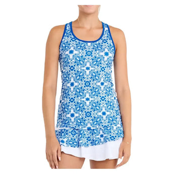 Women's Racerback Tennis Tank Sandra Tiles-Apparel-Sofibella-2256MSA-SANU25-Tennis Express