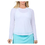 Women's Long Sleeve Tennis Top,Apparel,Sofibella,White,XS,Tennis Express,2265N-W