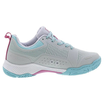Women's Fresh Shot Miami Pickleball Shoes Grey and Turquoise-Footwear-Acacia-23-500H2403-Tennis Express