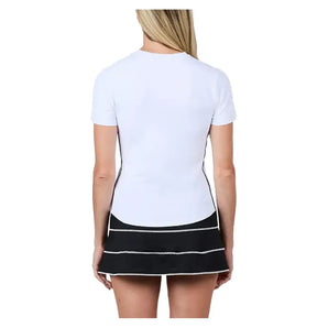 Women's Short Sleeve Tennis Top White-Apparel-Sofibella-2302MYS-WHTH25-1-Tennis Express