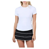 Women's Short Sleeve Tennis Top White-Apparel-Sofibella-2302MYS-WHTH25-Tennis Express