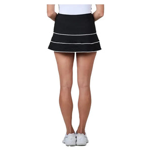 Women's 13 Inch Tennis Skort Black-Apparel-Sofibella-2304MYS-BLKH25-4-Tennis Express