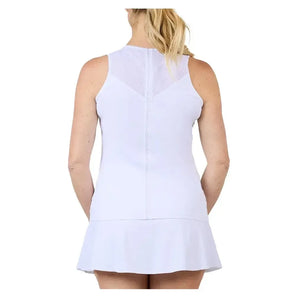 Women's Tennis Tank White-Apparel-Sofibella-2327TRE-WHTU25-1-Tennis Express