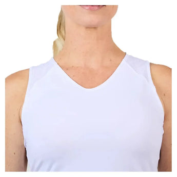 Women's Tennis Tank White-Apparel-Sofibella-2327TRE-WHTU25-2-Tennis Express