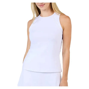 Women's Tennis Tank White-Apparel-Sofibella-2328TRE-WHTU25-Tennis Express