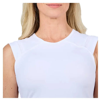 Women's Sleeveless Tennis Top White-Apparel-Sofibella-2330TRE-WHTU25-3-Tennis Express