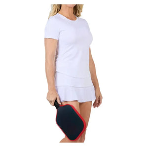 Women's Short Sleeve Tennis Top White-Apparel-Sofibella-2331TRE-WHTU25-2-Tennis Express