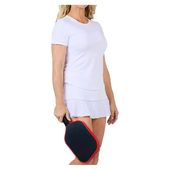 Women's Short Sleeve Tennis Top White-Apparel-Sofibella-2331TRE-WHTU25-2-Tennis Express