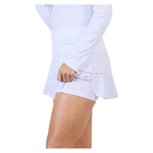 Women's 13 Inch Tennis Skort White-Apparel-Sofibella-2337TRE-WHTU25-1-Tennis Express
