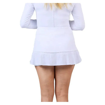 Women's 13 Inch Tennis Skort White-Apparel-Sofibella-2337TRE-WHTU25-2-Tennis Express