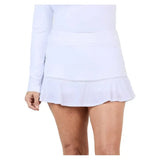 Women's 13 Inch Tennis Skort White-Apparel-Sofibella-2337TRE-WHTU25-Tennis Express