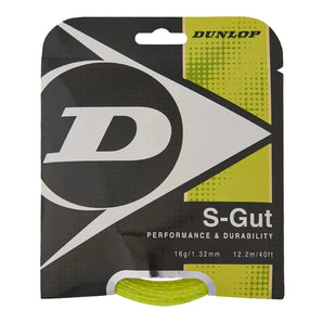 S-Gut 16G Yellow Tennis String-Strings-Dunlop-23422-DEFAULT-L-Tennis Express