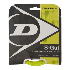S-Gut 17G Yellow Tennis String-Strings-Dunlop-23423-DEFAULT-L-Tennis Express