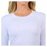 Women's Long Sleeve Tennis Top White-Apparel-Sofibella-2351TRE-WHTU25-2-Tennis Express