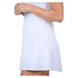 Women`s 15 Inch Tennis Skort White-Apparel-Sofibella-2352TRE-WHTU250-2-Tennis Express