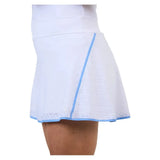 Women's 14 inch Tennis Skort Grid Jacquard and Periwinkle-Apparel-Sofibella-2354SPR-WHTU25-2-Tennis Express