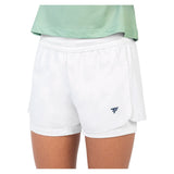 Women's Team Stretch Short,Apparel,Tecnifibre,White,XS,Tennis Express,23WSHOWH6_1