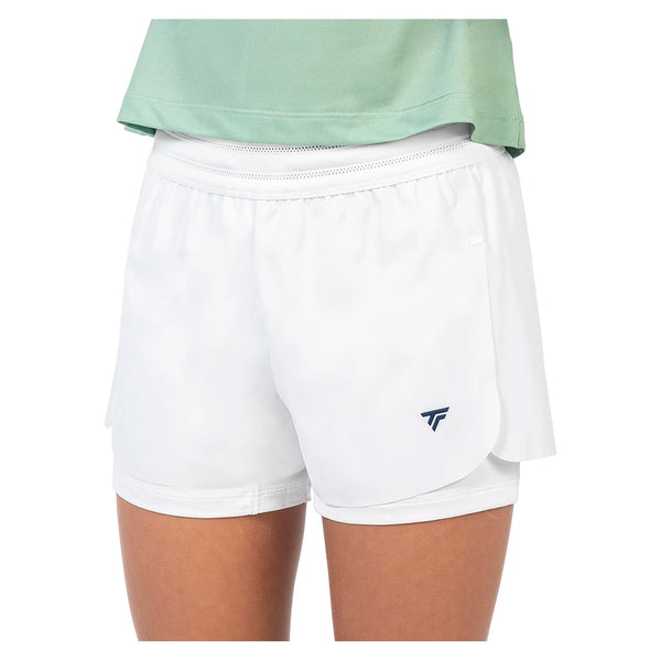 Women's Team Stretch Short,Apparel,Tecnifibre,White,XS,Tennis Express,23WSHOWH6_1