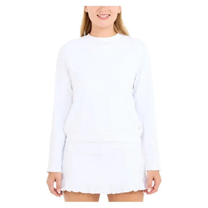 Women's Tennis Pullover White-Apparel-Sofibella-2400EQU-WHTU25-Tennis Express