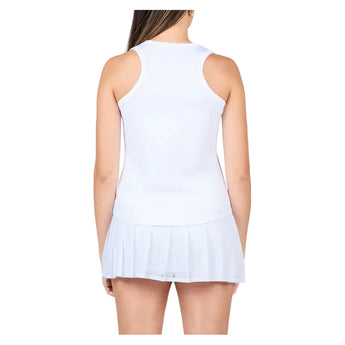 Women's White Lotus Racerback Tennis Tank,Apparel,Sofibella,,,Tennis Express,2439WLO-WHT-1