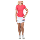 Women's Style Icons Short Sleeve Tennis Top Berry Red,Apparel,Sofibella,,,Tennis Express,2452-BERS26-5