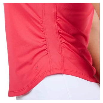 Women's Style Icons Short Sleeve Tennis Top Berry Red,Apparel,Sofibella,,,Tennis Express,2452-BERS26-7