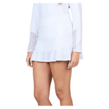 Women's White Lotus 14 Inch Tennis Skort,Apparel,Sofibella,,,Tennis Express,2460WLO-WHT-2